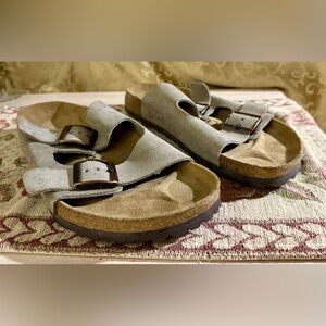 NWOB Men’s Birkenstock Betula Arizona Soft Footbed Suede Leather Sandals Size 44
